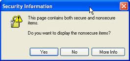 This page contains both secure and nonsecure items